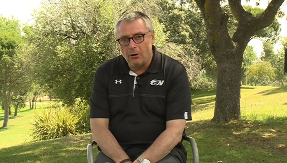 Michael Robinson, durante una entrevista