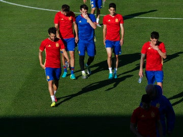 Entrenamiento de la selección española en la Isla de Ré
