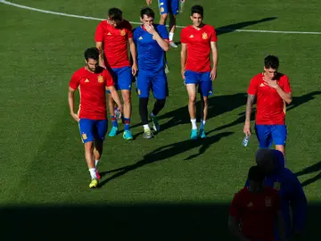 Entrenamiento de la selección española en la Isla de Ré Entrenamiento de la selección española en la Isla de Ré