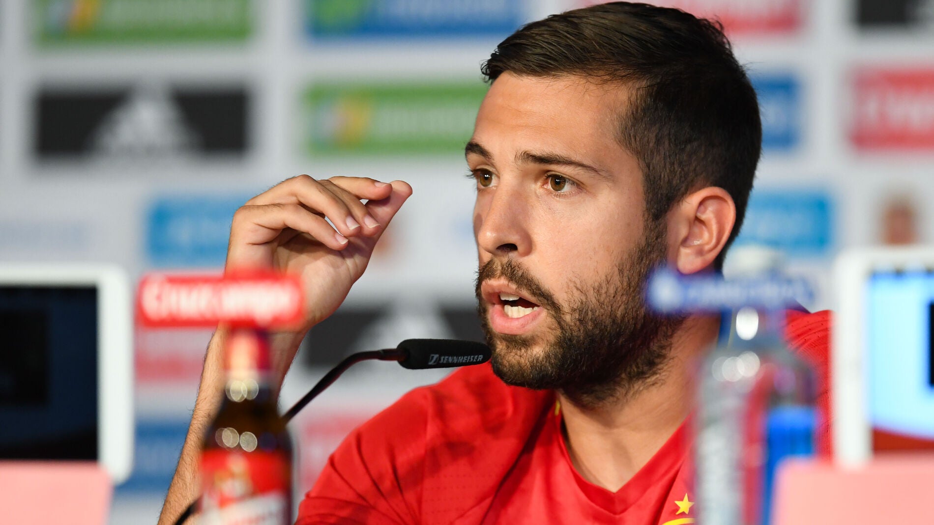 Rueda de prensa de Jordi Alba con la Selecci&oacute;n