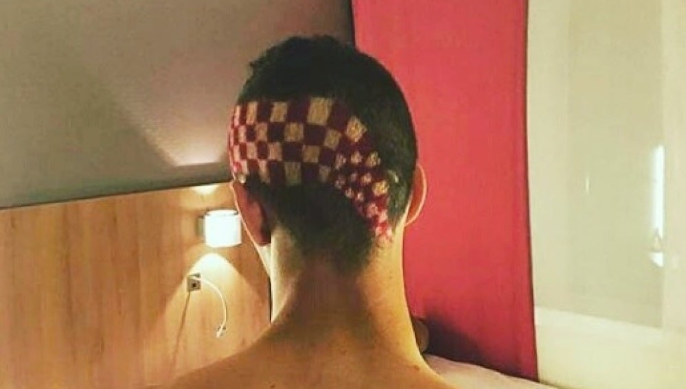 Perisic y su patriótico look
