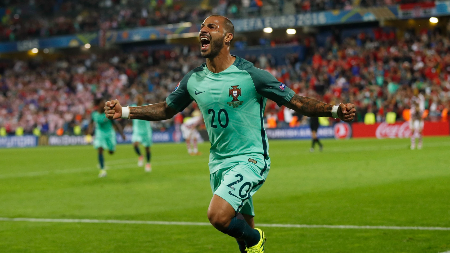 Quaresma celebra su gol ante Croacia en la prórroga Quaresma celebra su gol ante Croacia en la prórroga