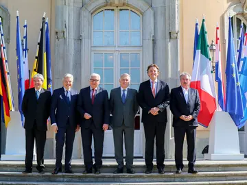 Los ministros de Exteriores de los seis países fundadores de la Unión Europea, en Berlín Los ministros de Exteriores de los seis países fundadores de la Unión Europea, en Berlín