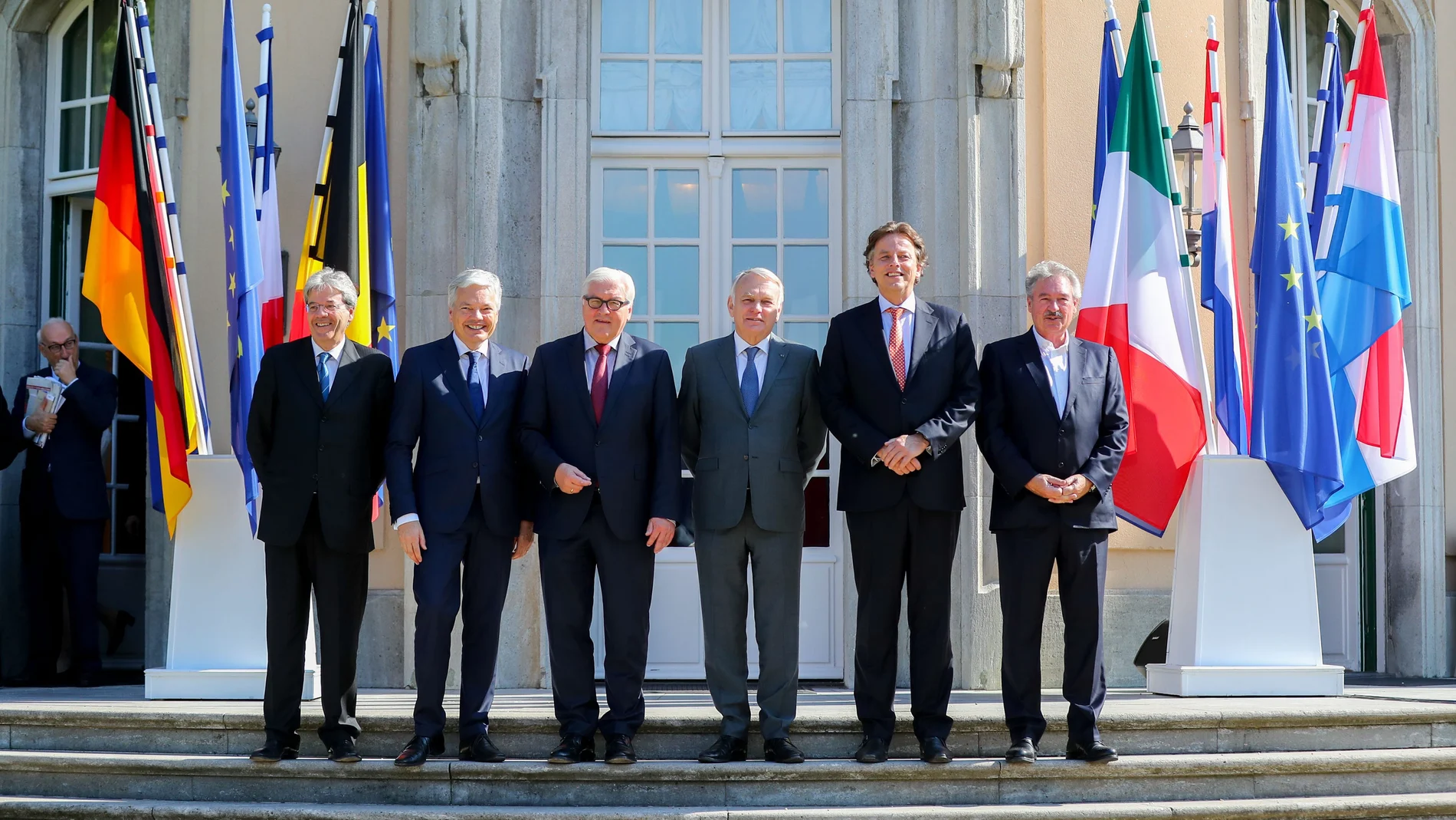 Los ministros de Exteriores de los seis países fundadores de la Unión Europea, en Berlín Los ministros de Exteriores de los seis países fundadores de la Unión Europea, en Berlín