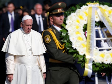 El Papa Francisco durante un acto de conmeración del genocidio armenio