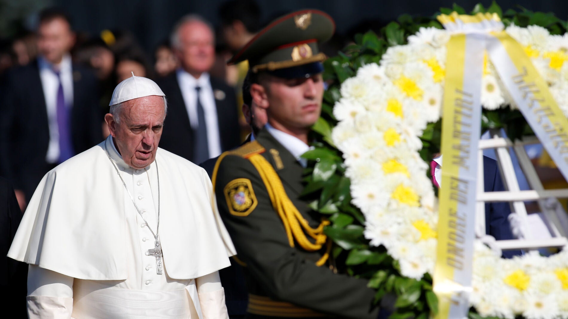 El Papa Francisco durante un acto de conmeraci&oacute;n del genocidio armenio