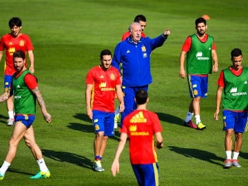 Entrenamiento de la selección española en la Isla de Ré