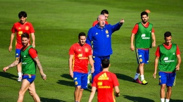 Entrenamiento de la selección española en la Isla de Ré