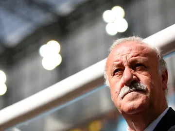 Del Bosque, en el partido ante Italia Del Bosque, en el partido ante Italia