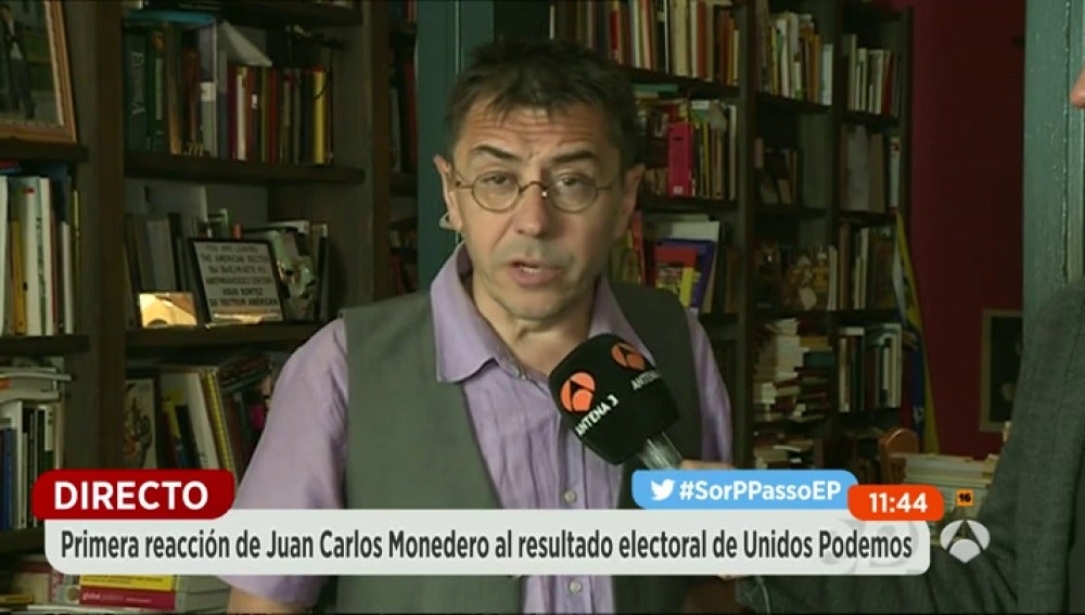 Frame 46.693402 de: Monedero dice que Unidos Podemos ha hecho una campaña "errónea", primando el marketing sobre el contenido