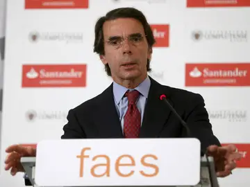 José María Aznar, durante un acto de FAES José María Aznar, durante un acto de FAES
