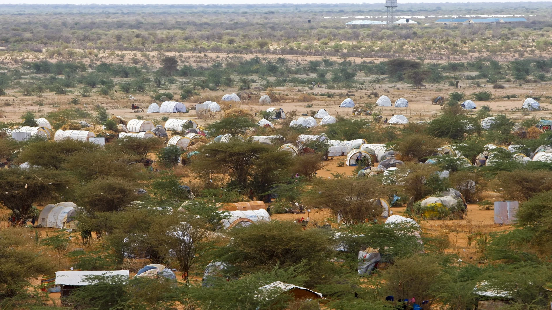Vista del campo de refugiados de Dadaab, al noreste de Kenia Vista del campo de refugiados de Dadaab, al noreste de Kenia