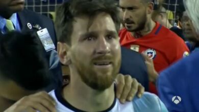 Las lágrimas de Leo Messi tras perder la final con Argentina 