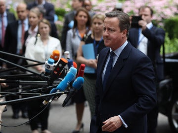 David Cameron, a su llegada a la cumbre en Bruselas