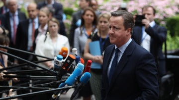 David Cameron, a su llegada a la cumbre en Bruselas