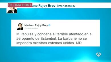 Mariano Rajoy, tras el atentado en Estambul: 