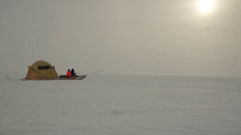 Frame 15.397244 de: El trineo del viento finaliza con &eacute;xito "Cumbre del Hielo Groenlandia 2016" con un convoy cient&iacute;fico e&oacute;lico