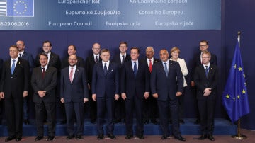 Los líderes europeos en el Consejo Europeo de Bruselas 