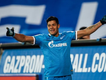 Hulk celebra un gol con el Zenit de San Petersburgo