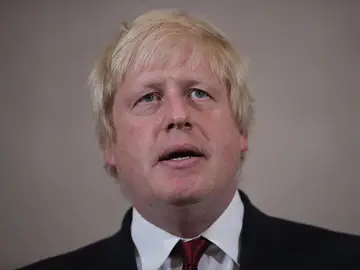 Boris Johnson en rueda de prensa Boris Johnson en rueda de prensa