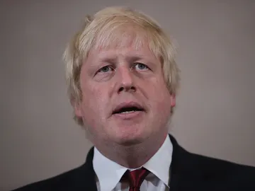 Boris Johnson en rueda de prensa Boris Johnson en rueda de prensa