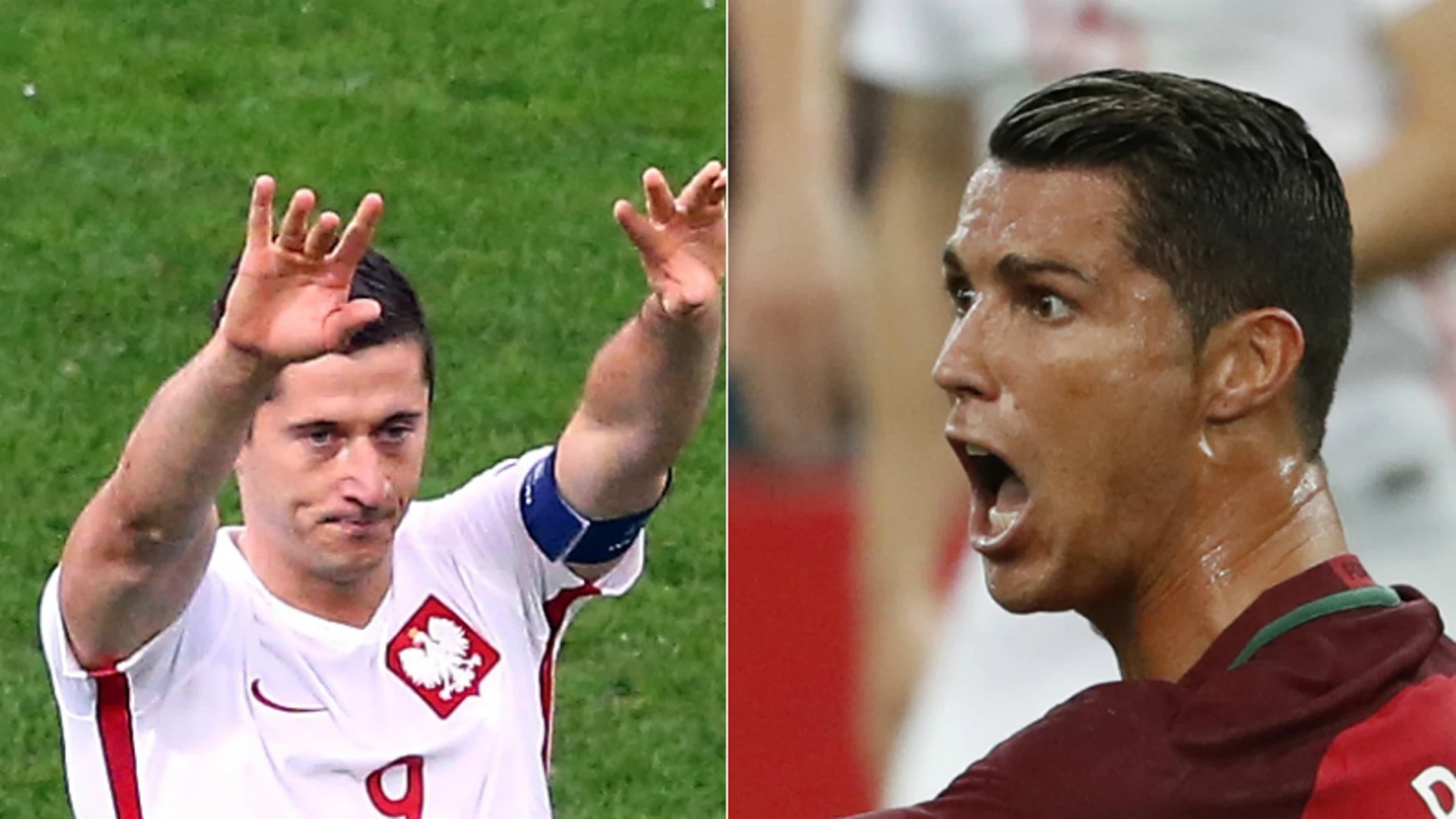 Lewandowski y Cristiano, protagonistas del Polonia - Portugal Lewandowski y Cristiano, protagonistas del Polonia - Portugal