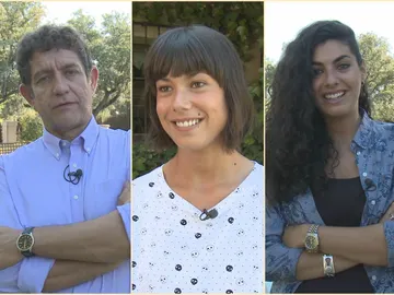 Pedro Casablanc, Andrea del Río y Nya de la Rubia en el rodaje de 'Mar de plástico' Pedro Casablanc, Andrea del Río y Nya de la Rubia en el rodaje de 'Mar de plástico'