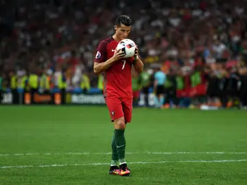 Cristiano besa el balón Cristiano besa el balón