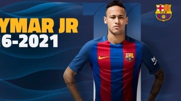 Neymar renovado con el Barcelona 