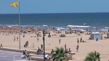 Playa de Las Arenas, en Valencia.
