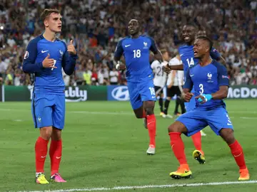 Griezmann bailando en la celebración de su gol Griezmann bailando en la celebración de su gol