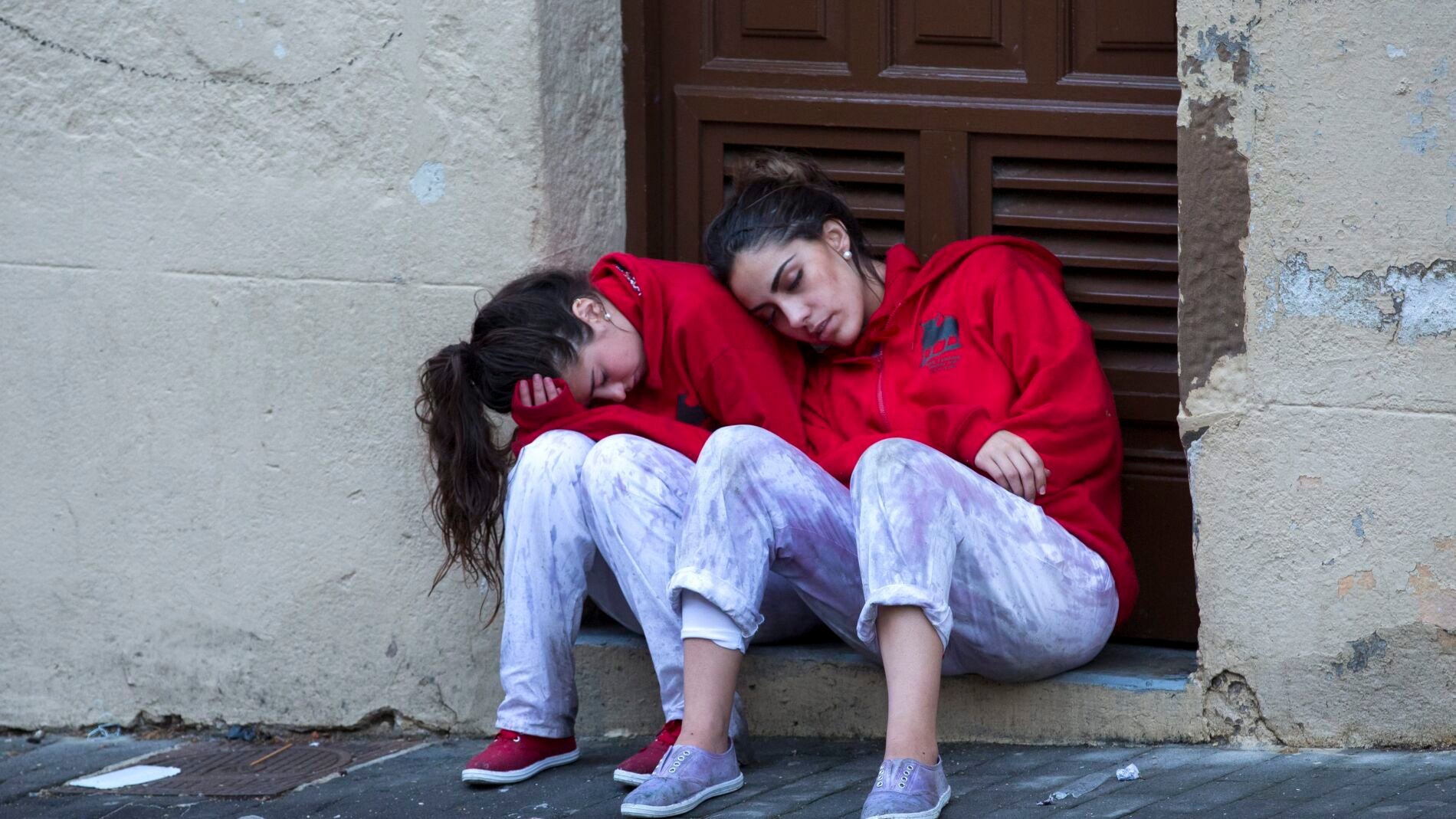 Dos chicas en San Ferm&iacute;n
