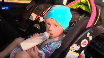 La pequeña Mila camino al hospital La pequeña Mila camino al hospital