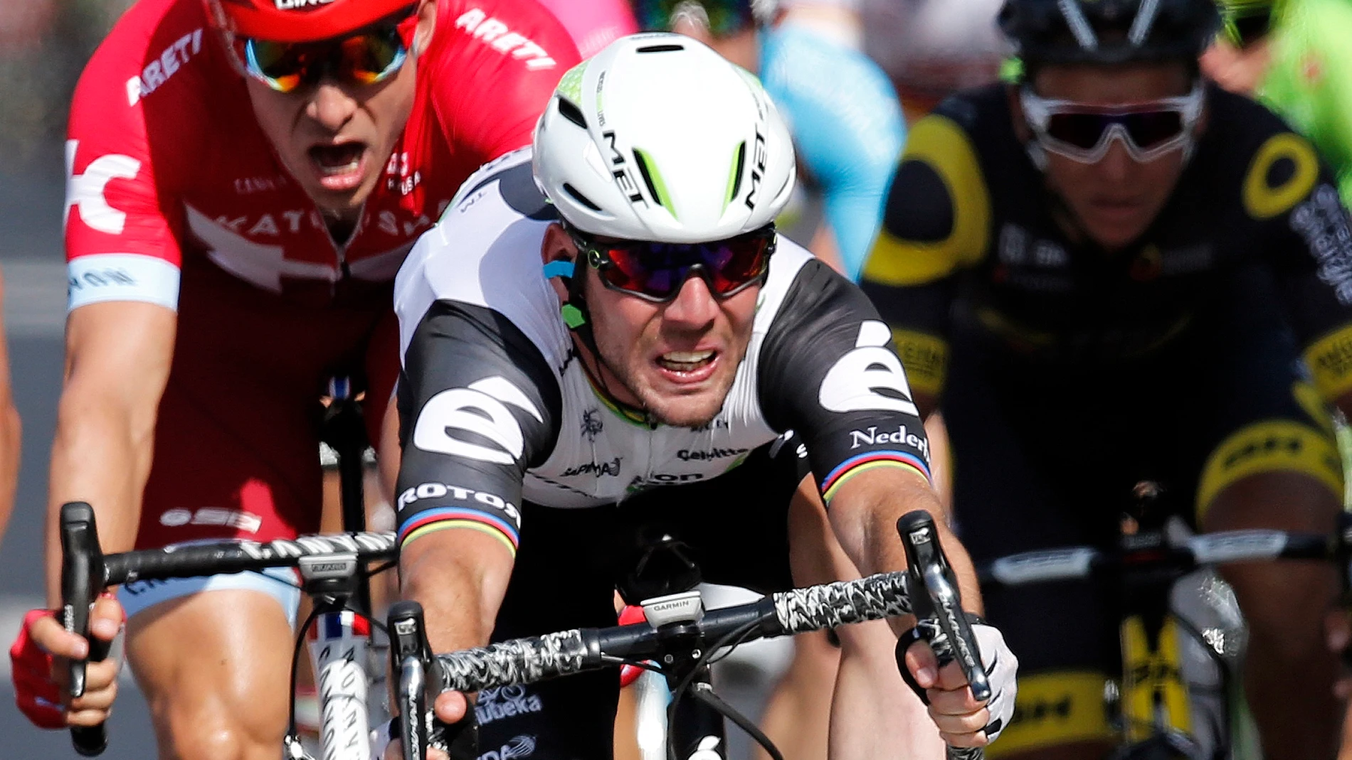 Cavendish, durante la etapa del Tour de Francia Cavendish, durante la etapa del Tour de Francia
