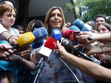 Susana Díaz, antes de reunirse con Pedro Sánchez Susana Díaz, antes de reunirse con Pedro Sánchez