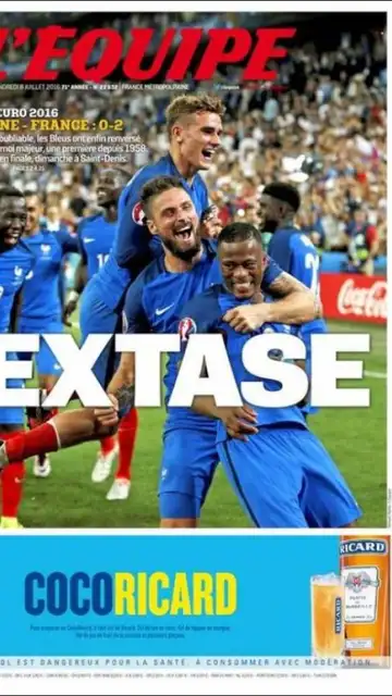 Portada de 'L'Equipe' Portada de 'L'Equipe'