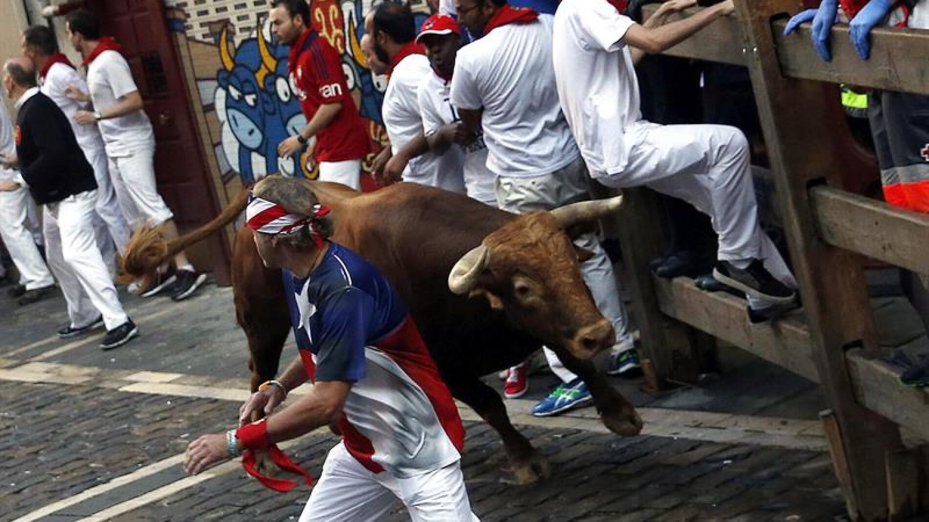 Una de las im&aacute;genes del segundo encierro de San Ferm&iacute;n 2016