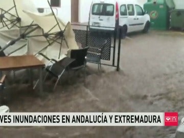 Inundaciones en Huelva y Badajoz