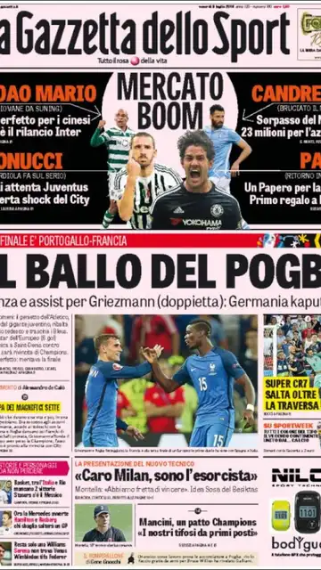 Portada de 'La Gazzetta dello Sport' Portada de 'La Gazzetta dello Sport'