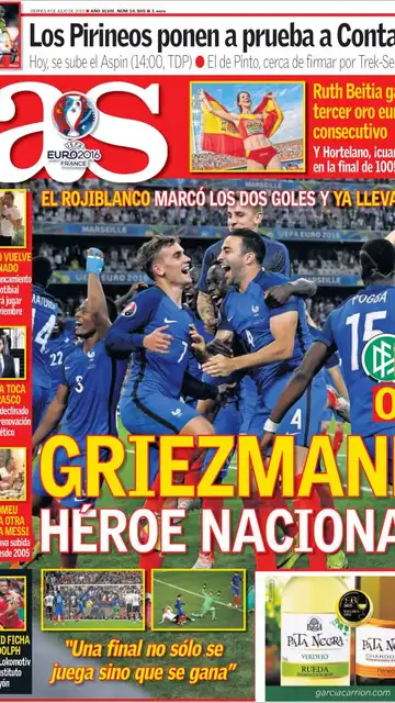 Portada del diario 'AS' Portada del diario 'AS'