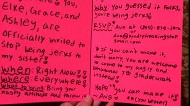 La original idea de una niña para frenar el bullying a su hermana se hace viral