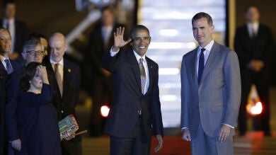 Barack Obama llega a Madrid en su primera visita a España como presidente de EEUU