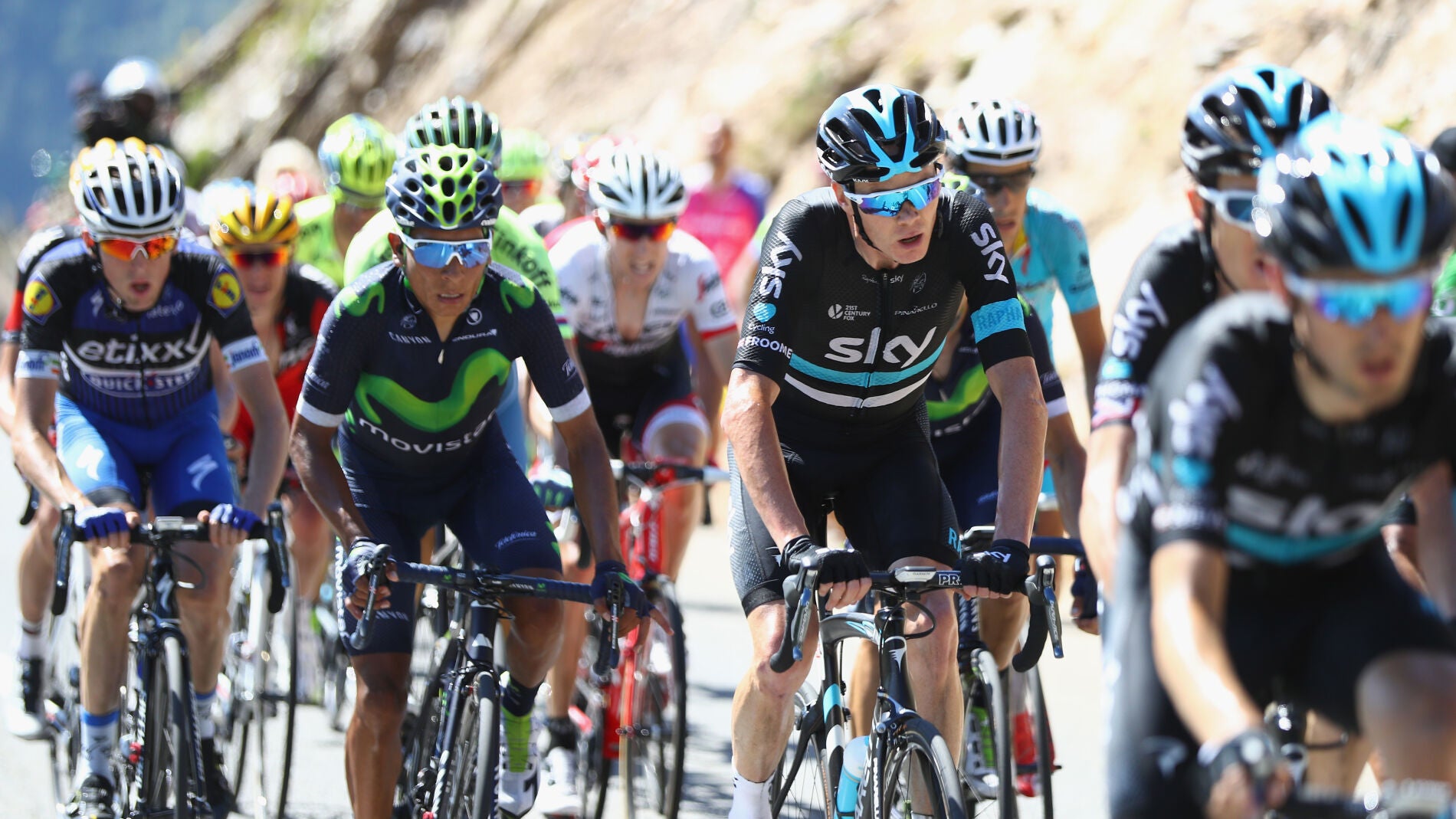 Nairo Quintana y Chris Froome, en la 8&ordf; etapa del Tour