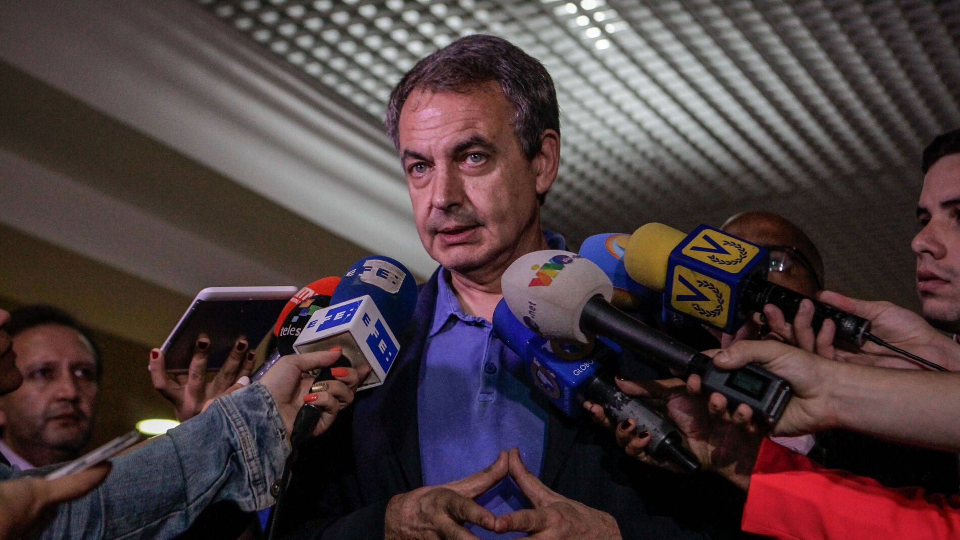 Jos&eacute; Luis Rodr&iacute;guez Zapatero a su llegada a Caracas