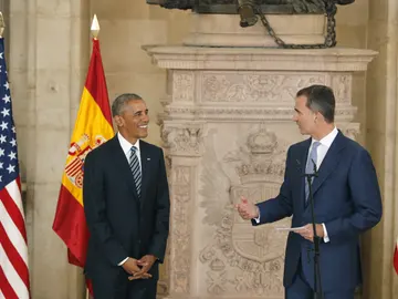 Barack Obama junto al Rey Barack Obama junto al Rey