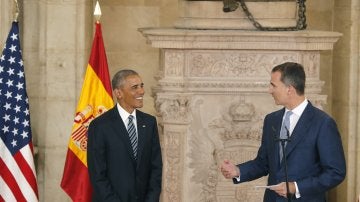 Barack Obama junto al Rey