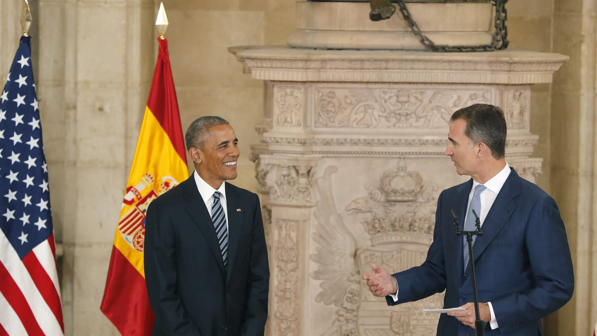 Barack Obama junto al Rey Barack Obama junto al Rey