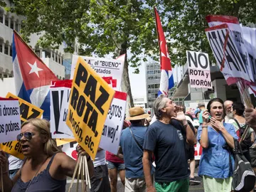 Concentración frente a la embajada de Estados Unidos en Madrid Concentración frente a la embajada de Estados Unidos en Madrid