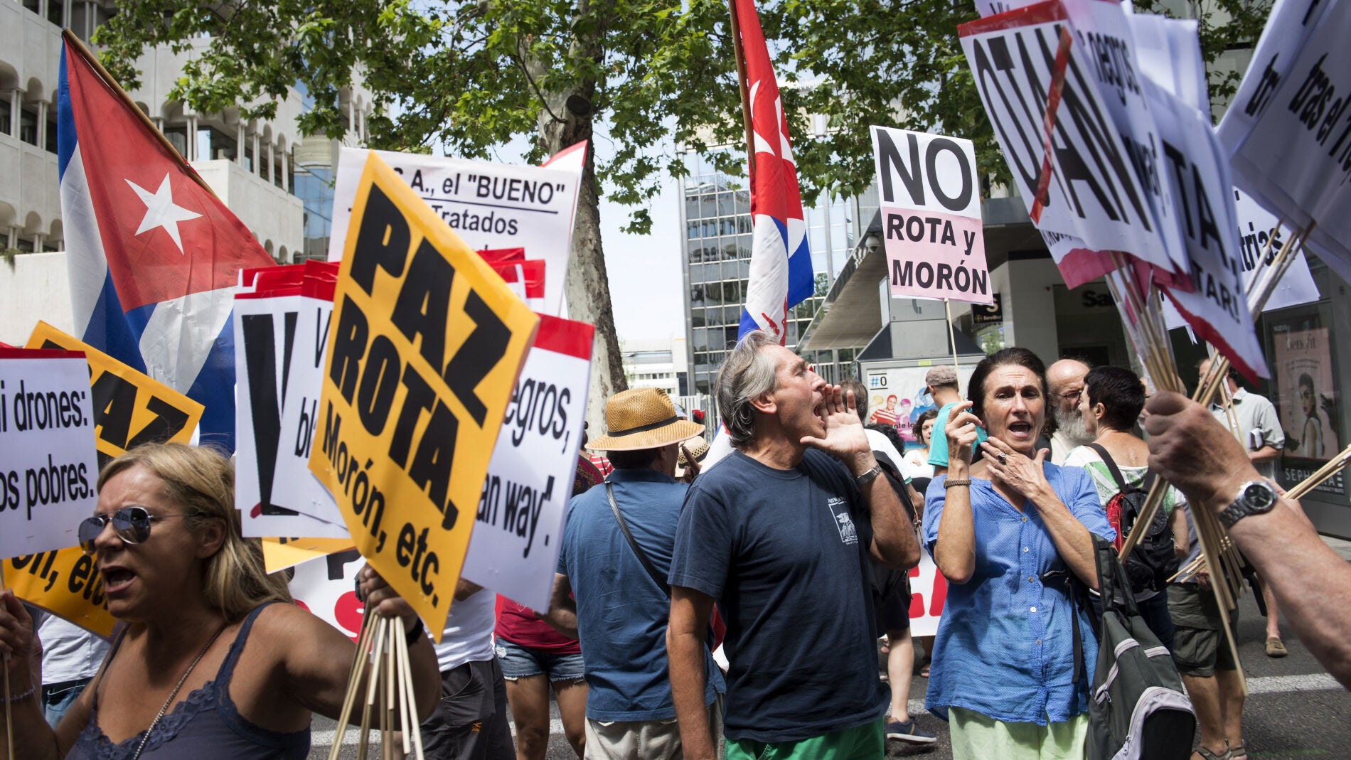 Concentraci&oacute;n frente a la embajada de Estados Unidos en Madrid