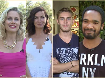 Lisi Linder, Belén López, Patrick Criado y Will Shephard en el rodaje de 'Mar de plástico' Lisi Linder, Belén López, Patrick Criado y Will Shephard en el rodaje de 'Mar de plástico'